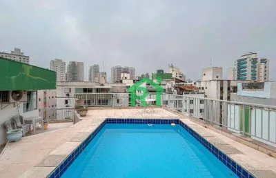 Cobertura com 3 dormitórios à venda, 170 m² por r$ 800.000,00 - jardim astúrias - guarujá/sp