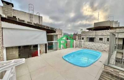 Cobertura à venda, 210 m² por r$ 690.000,00 - enseada - guarujá/sp
