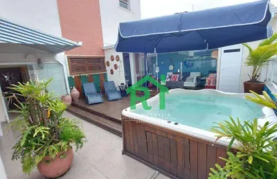 Cobertura reformada 4 quartos (suítes), lazer privativo. venda, 208m² r$950.000 - enseada - guarujá/sp