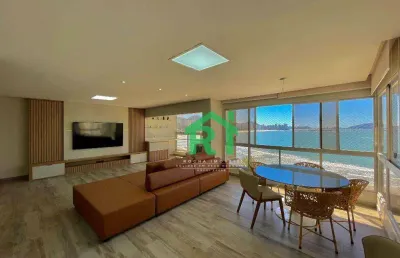 Apartamento frente mar | reformado | 3 dormitórios (3 suítes) | 2 vagas | jardim astúrias | guarujá/sp