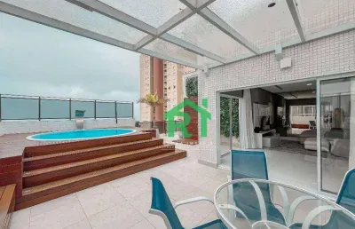 Cobertura reformada vista-mar 3 quartos, lazer privativo. venda, 148m² r$1.200.000 - enseada - guarujá/sp