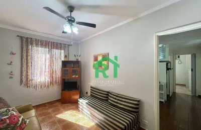 Apartamento com 1 dormitório, 1 vaga, jardim astúrias, guarujá/sp