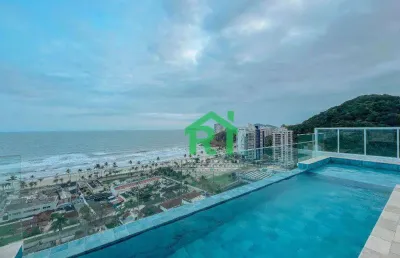 Apartamento beira-mar 2 quartos, lazer completo, vaga. venda, 56m² r$670.000 - enseada - guarujá/sp