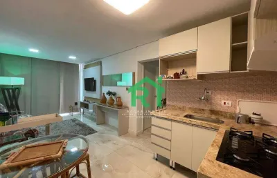 Apartamento com 1 dormitório à venda, 55 m² por r$ 410.000,00 - pitangueiras - guarujá/sp