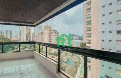 Apartamento frente-mar 3 quartos (1 suíte). venda, 130m² r$875.750 - jardim astúrias - guarujá/sp