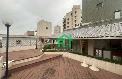 Cobertura 3 quartos, terraço privativo com churrasqueira. venda, 132m² r$590.000 - enseada - guarujá/sp