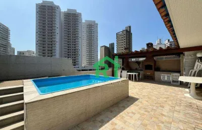 Cobertura com 2 dormitórios à venda, 160 m² por r$ 1.100.000,00 - jardim astúrias - guarujá/sp