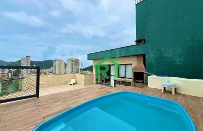 Cobertura á venda na praia das astúrias | rocha imóveis guarujá