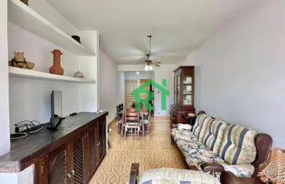 Apartamento beira mar, 2 dormitórios (1 suíte), 1 vaga, enseada, guarujá/sp.