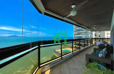 Apartamento frente mar, 4 dormitórios (4 suítes), 3 vagas, lazer, jardim astúrias, guarujá/sp