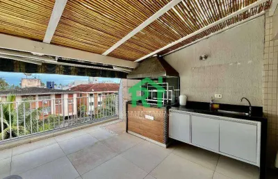 Cobertura com 3 dormitórios à venda, 137 m² por r$ 600.000 - enseada - guarujá/sp