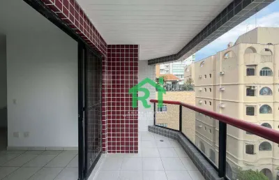 Apartamento moderno, 2 dormitórios (1 suíte), lazer, 1 vaga de garagem, guarujá/sp