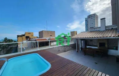 Cobertura com 3 dormitórios à venda, 280 m² por r$ 850.000,00 - enseada - guarujá/sp