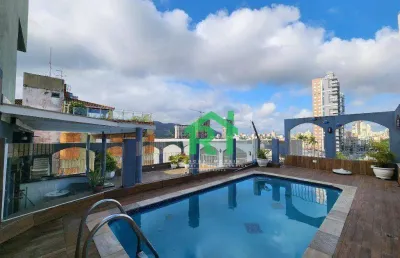 Cobertura com 3 dormitórios à venda, 250 m² por r$ 850.000 - enseada - guarujá/sp