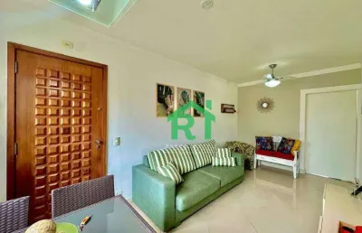 Apartamento reformado, 2 dormitórios (1 suíte), 1 vaga, lazer, pitangueiras, guarujá/sp.