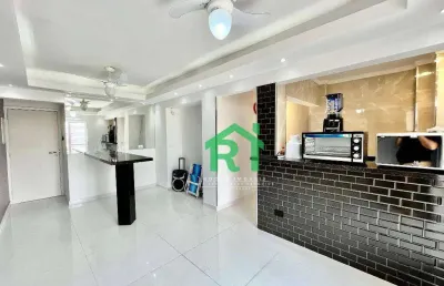 Apartamento com 2 dormitórios à venda, 70 m² por r$ 390.000,00 - enseada - guarujá/sp