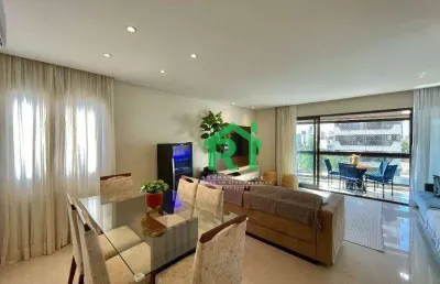 Apartamento quadra mar, 4 dormitórios (2 suítes), 2 vagas, área de lazer, jardim astúrias, guarujá/sp