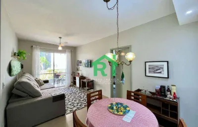 Apartamento com 2 dormitórios (1 suíte), 2 vagas, lazer, jardim astúrias - guarujá/sp