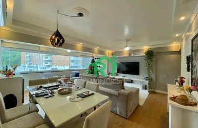 Apartamento beira mar, 4 dormitórios (1 suíte), 1 vaga, jardim astúrias, guarujá/sp