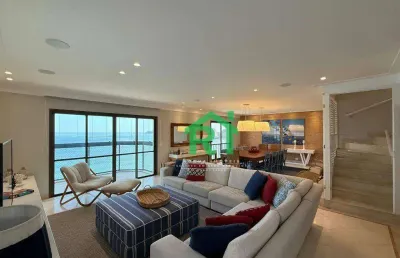 Cobertura com 6 dormitórios à venda, 450 m² por r$ 5.800.000,00 - pitangueiras - guarujá/sp