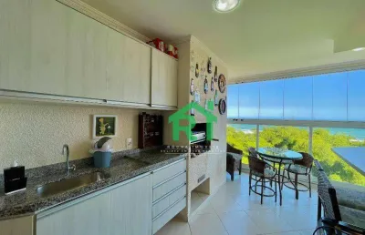 Apartamento com vista mar, 3 dormitórios (1 suíte), 2 vagas, lazer, tombo - guarujá/sp