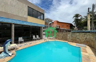Casa beira-mar, reformada, 6 dormitórios (4 suítes), 4 vagas, lazer, enseada, guarujá/sp