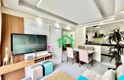 Apartamento com 2 dormitórios, 65 m² - venda por r$ 400.000,00 ou aluguel por r$ 3.300,00/mês - enseada - guarujá/sp