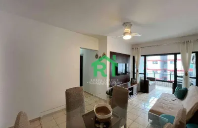 Apartamento com 2 quartos (1 suíte), 1 vaga, jardim astúrias, guarujá/sp