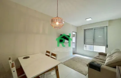 Apartamento frente mar com 2 quartos, 1 vaga à venda em jardim astúrias, guarujá