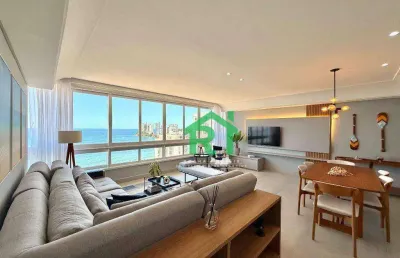 Apartamento frente mar com 3 quartos (2 suítes), 2 vagas à venda em pitangueiras, guarujá | rocha imóveis guarujá