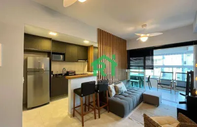 Apartamento com 2 dormitórios (1 suíte), 2 vagas, lazer, jardim astúrias, guarujá/sp