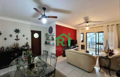 Apartamento com 2 dormitórios (1 suíte), 1 vaga, tombo, guarujá/sp
