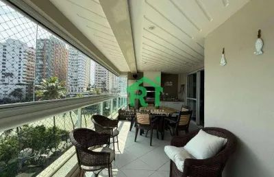 Apartamento com 4 dormitórios à venda, 175 m² por r$ 2.500.000,00 - jardim astúrias - guarujá/sp