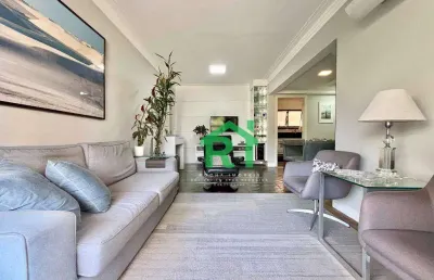 Apartamento à beira mar com 3 dormitórios (2 suítes), 2 vagas, lazer, jardim astúrias, guarujá/sp