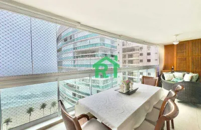 Apartamento frente mar com 2 quartos (1 suíte), 2 vagas e lazer à venda em jardim astúrias, guarujá | rocha imóveis guarujá