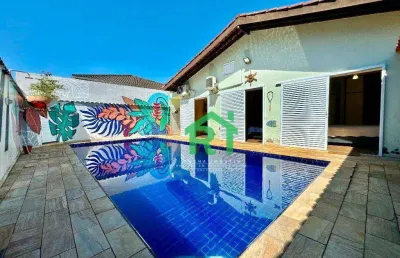 Casa à venda no condomínio albamar, 3 quartos, 2 vagas, guarujá sp