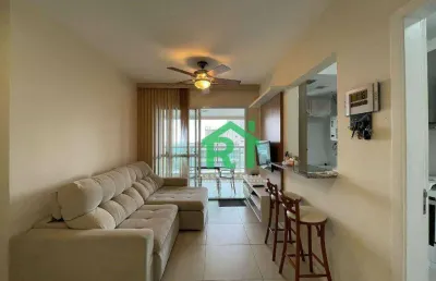 Apartamento com 2 dormitórios para alugar, 85 m² por r$ 6.000,00/mês - pitangueiras - guarujá/sp