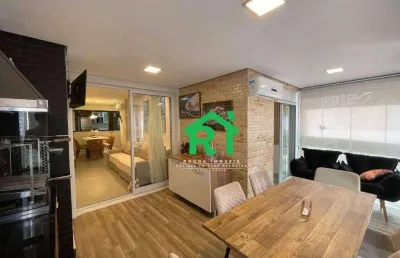 Apartamento à beira mar com 2 dormitórios (1 suíte), 2 vagas, lazer, jardim astúrias, guarujá/sp