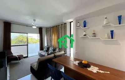 Apartamento com 2 dormitórios (2 suítes), 1 vaga, tombo, guarujá/sp