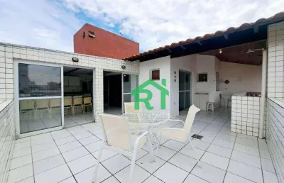 Cobertura com 5 dormitórios à venda, 120 m² por r$ 600.000,00 - enseada - guarujá/sp
