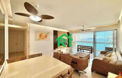 Apartamento frente mar com 3 quartos (1 suíte), 2 vagas e lazer à venda em jardim astúrias, guarujá