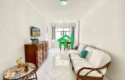Apartamento beira mar com 1 dormitórios (1 suítes), praia das pitangueiras - guarujá/sp