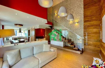 Apartamento duplex à venda com 4 dormitórios na praia das astúrias - guarujá/sp