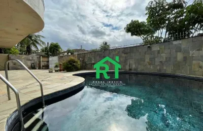 Casa com 5 dormitórios (4 suítes), piscina, beira mar, enseada, guarujá/sp