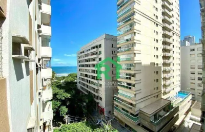 Apartamento vista mar, 3 quartos, 2 vagas, pitangueiras - guarujá/sp