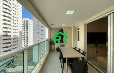 Apartamento com 2 dormitórios (1 suíte), varanda gourmet, 2 vagas, praia pitangueiras, guarujá/sp
