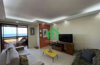 Apartamento à beira mar na praia do tombo com 3 dormitórios (2 suítes), 3 vagas, lazer, guarujá/sp