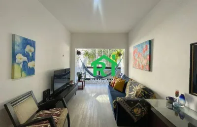 Apartamento com 2 dormitórios (1 suíte), 1 vaga, tombo, guarujá/sp