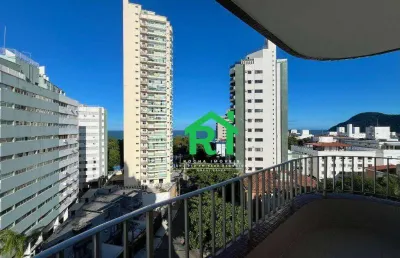Apartamento com vista mar, 2 quartos (1 suíte), 1 vaga, tombo, guarujá/sp