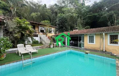 Casa com 3 dormitórios (1 suíte), 6 vagas, lazer, pitangueiras, guarujá/sp
